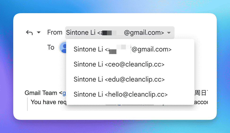 gmail lägg till e-postkonto för att skicka e-post steg 4 webbsida